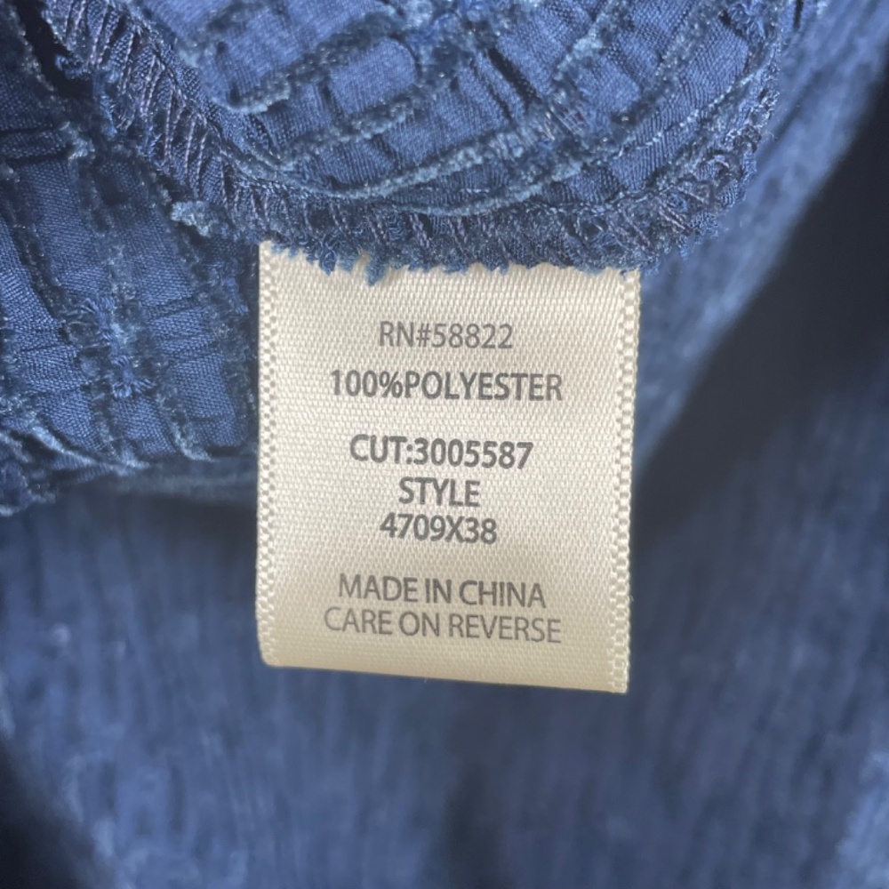 NEW Max Studio Shirt Womens Large blue boho casual classic - Picture 7 of 11